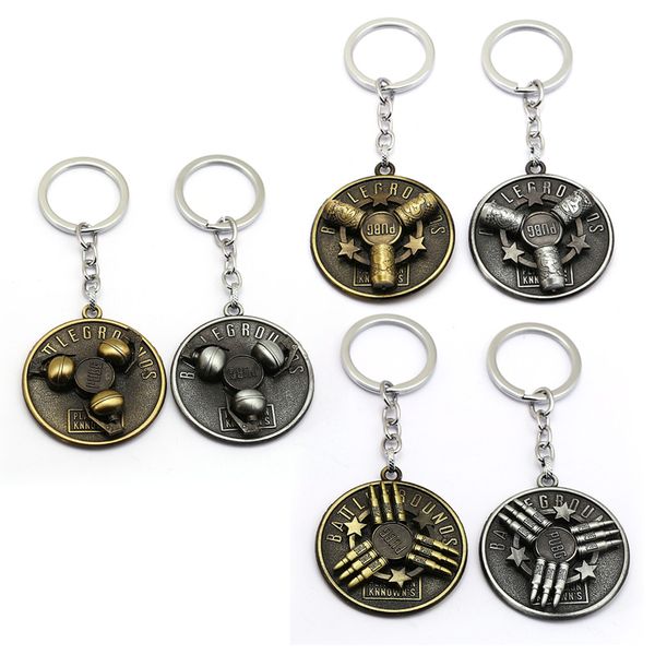 new game pubg keychain rotatable shield round key chain pubg 3d key ring chaveiro for men car women bag toy jewelry souvenir, Silver
new game pubg keychain rotatable shield round key chain pubg 3d key ring chaveiro for men car women bag toy jewelry souvenir, Silver