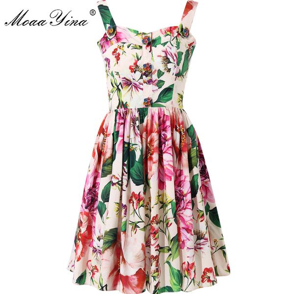 moaayina fashion designer cotton dress summer women's dress floral-print cotton vacation spaghetti strap dresses, Black;gray
moaayina fashion designer cotton dress summer women's dress floral-print cotton vacation spaghetti strap dresses, Black;gray