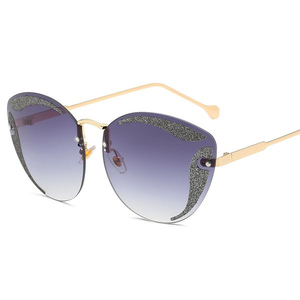 8 colors fashion women sunglasses rimless pc lens scrub sticker cat eye women sunglasses metal frame summer essential, White;black
8 colors fashion women sunglasses rimless pc lens scrub sticker cat eye women sunglasses metal frame summer essential, White;black