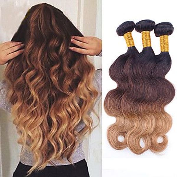 brazilian body wave virgin hair weave bundles three tone 1b/4/27# ombre blonde remy brazilian human hair 3pcs ombre human hair extensions, Black
brazilian body wave virgin hair weave bundles three tone 1b/4/27# ombre blonde remy brazilian human hair 3pcs ombre human hair extensions, Black