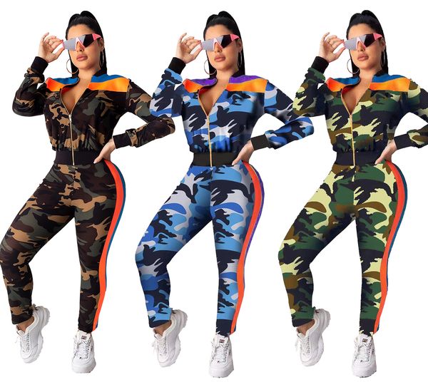sportswear for women designers dresses for womens ladies designcostume fashion camouflage print matching long zipper-style two-piece suit, White
sportswear for women designers dresses for womens ladies designcostume fashion camouflage print matching long zipper-style two-piece suit, White