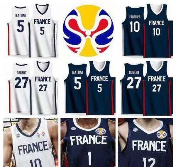 2019 world cup team basketball jersey france 2 amath m'baye 21 andrew albicy 17 vincent poirier 26 mathias lessort gobert batum fournie, Black;red
2019 world cup team basketball jersey france 2 amath m'baye 21 andrew albicy 17 vincent poirier 26 mathias lessort gobert batum fournie, Black;red