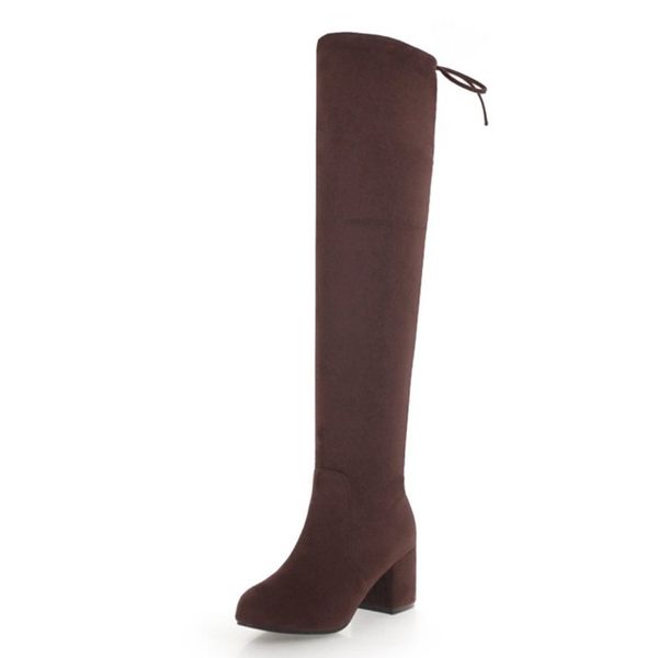 kalenmos over the knee boots women block high heel autumn winter boots ladies flock slip on brown casual plus size 33-46, Black
kalenmos over the knee boots women block high heel autumn winter boots ladies flock slip on brown casual plus size 33-46, Black