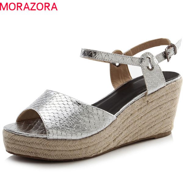 morazora 2020 new arrive comfortable women sandals summer elegant wedges shoes simple buckle peep toe size 35-39 shoes woman, Black
morazora 2020 new arrive comfortable women sandals summer elegant wedges shoes simple buckle peep toe size 35-39 shoes woman, Black