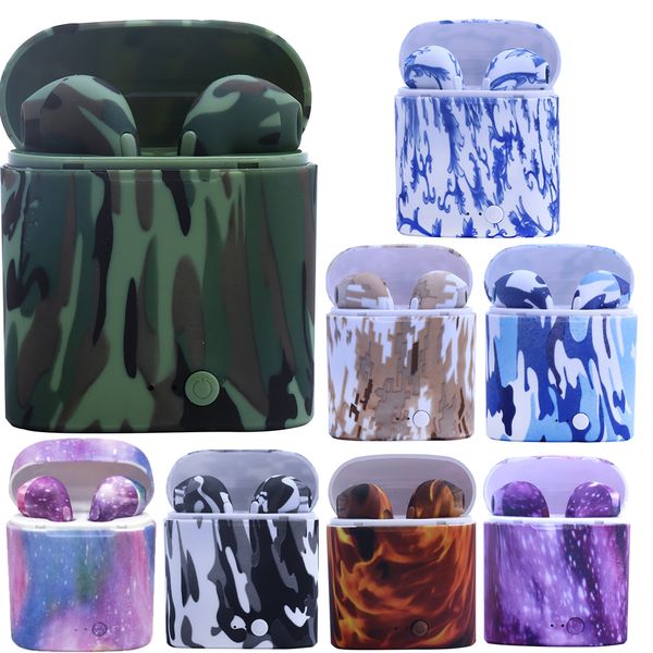 New i7 tw painted camouflage bluetooth 5 0 earphone wire le mini earbud head et headphone with charging box 8 color
New i7 tw painted camouflage bluetooth 5 0 earphone wire le mini earbud head et headphone with charging box 8 color