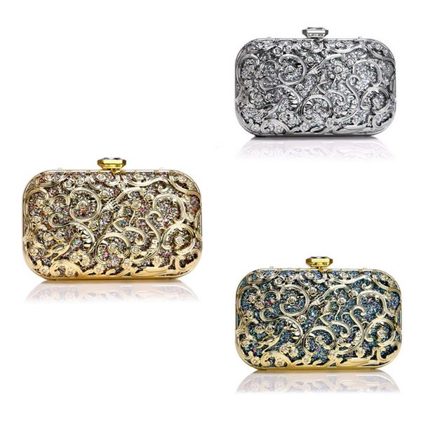 women evening hollow out style metal crystal bags sequined wedding party clutches small chain shoulder lady handbags purse
women evening hollow out style metal crystal bags sequined wedding party clutches small chain shoulder lady handbags purse