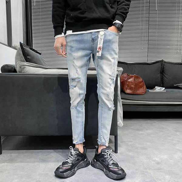 fashion 2020 spring new ripped jeans for men korean elastic slim fit jeans pants men all match ankle length casual men's, Blue
fashion 2020 spring new ripped jeans for men korean elastic slim fit jeans pants men all match ankle length casual men's, Blue