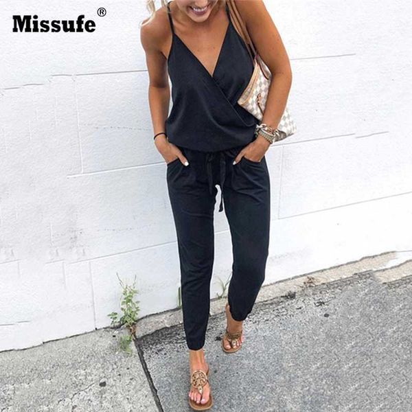 missufe spaghetti strap v neck wrap jumpsuit slim streetwear pocket 2020 summer bodysuit women drawstring rompers solid playsuit, Black;white
missufe spaghetti strap v neck wrap jumpsuit slim streetwear pocket 2020 summer bodysuit women drawstring rompers solid playsuit, Black;white