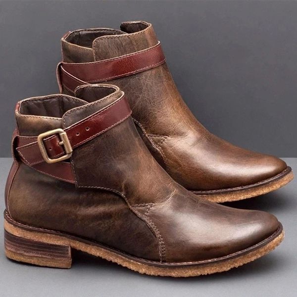 2019 women autumn ankle boots woman's pu leather buckle strap low heels ladies fashion casual boots famale solid sewing shoes, Black
2019 women autumn ankle boots woman's pu leather buckle strap low heels ladies fashion casual boots famale solid sewing shoes, Black