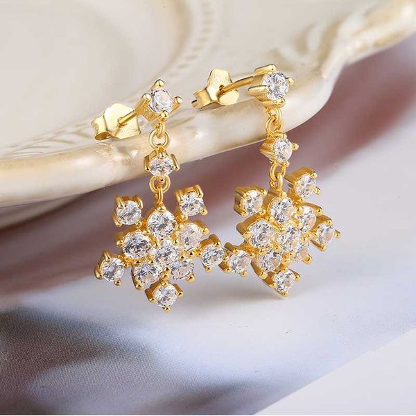 original s925 sterling silver christmas gift wedding jewelry snow zircon earrings fringe heart-shaped eardrop, Golden;silver
original s925 sterling silver christmas gift wedding jewelry snow zircon earrings fringe heart-shaped eardrop, Golden;silver