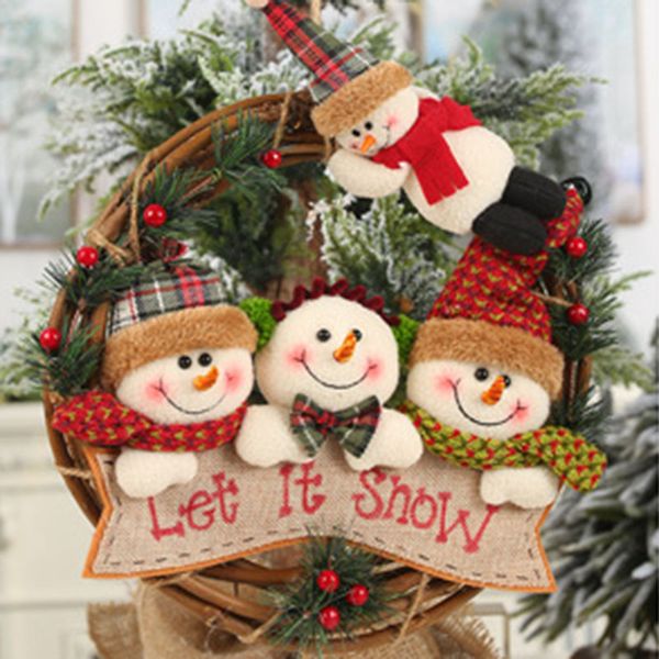 fine workmanship christmas decorations snowman elk rattan circle pendant hanging ornament
fine workmanship christmas decorations snowman elk rattan circle pendant hanging ornament