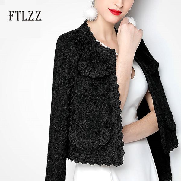 women's jackets women fashion lace jacket 2021 spring autumn slim long sleeve plus size short coats ladies vintage outwear mujer clothe, Black;brown
women's jackets women fashion lace jacket 2021 spring autumn slim long sleeve plus size short coats ladies vintage outwear mujer clothe, Black;brown