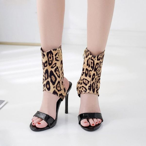 women high heels shoes female open toe sandals leopard thin heels hollow roman shoes fashion flock party ladies pumps, Black
women high heels shoes female open toe sandals leopard thin heels hollow roman shoes fashion flock party ladies pumps, Black