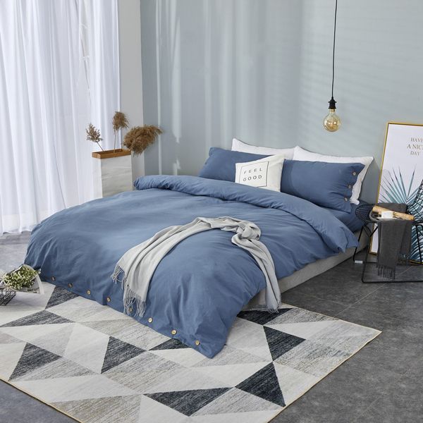 2020 cross-border cotton kit us size foreign trade home textile bedding solid color cotton button quilt cover 3 pieces duvet cover
2020 cross-border cotton kit us size foreign trade home textile bedding solid color cotton button quilt cover 3 pieces duvet cover