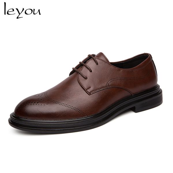 leyou men brogue leather shoes male pointed toe business shoes men oxford leather dress casual brand new, Black
leyou men brogue leather shoes male pointed toe business shoes men oxford leather dress casual brand new, Black