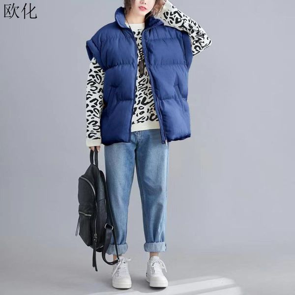 2019 new winter zipper down vest parkas down women plus size korean sleeveless vest jackets coats oversize loose parka mujer 5xl, Black;white
2019 new winter zipper down vest parkas down women plus size korean sleeveless vest jackets coats oversize loose parka mujer 5xl, Black;white