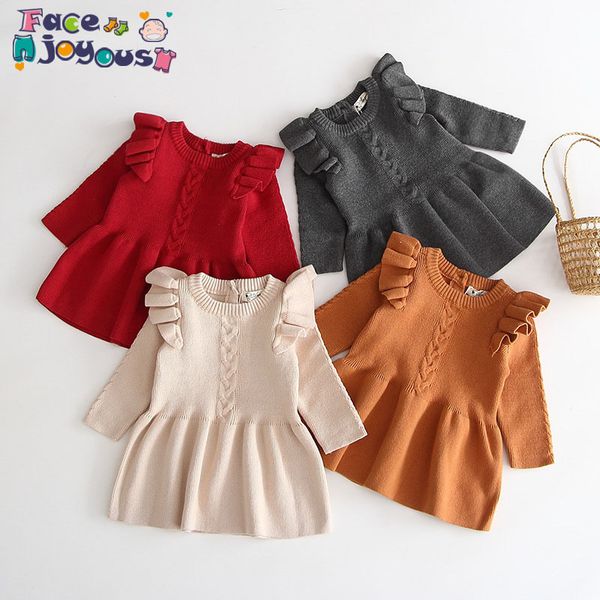 new baby girls knitted dress 2019 autumn winter clothes infant toddler shirts for newborn girl kid cotton christmas dresses y200226, Red;yellow
new baby girls knitted dress 2019 autumn winter clothes infant toddler shirts for newborn girl kid cotton christmas dresses y200226, Red;yellow
