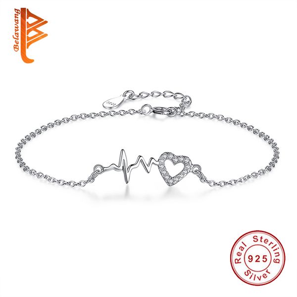 925 sterling silver thumping heartbeat charms bracelets for women link chain bracelet bangle wholesale vintage jewelry, Golden;silver
925 sterling silver thumping heartbeat charms bracelets for women link chain bracelet bangle wholesale vintage jewelry, Golden;silver