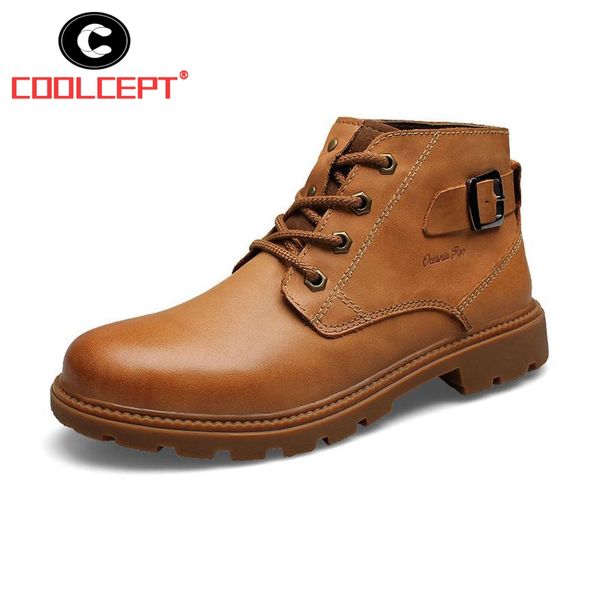 coolcept vintage men real leather ankle boots lace up short boots leather casual work shoes men footwear size 38-44, Black
coolcept vintage men real leather ankle boots lace up short boots leather casual work shoes men footwear size 38-44, Black