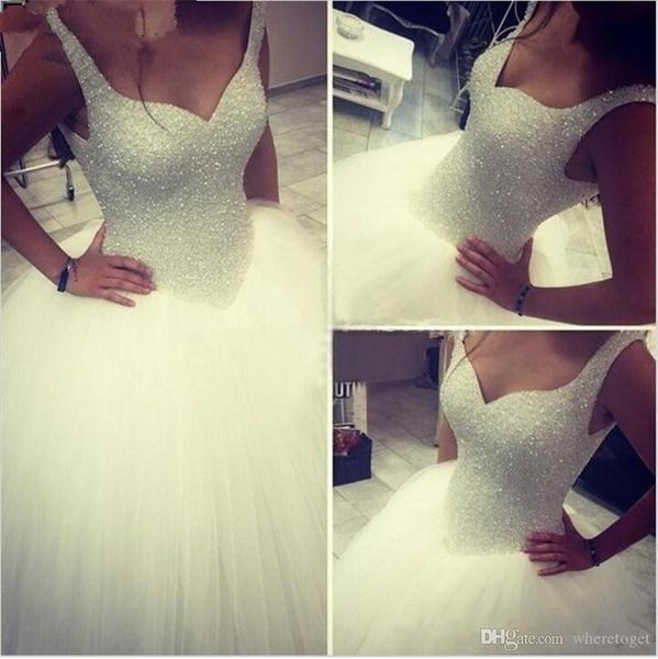 crystals arabic 2019 wedding dresses lace up corset sweetheart ball gown tulle skirt bridal dresses vintage country plus size wedding gowns, White 
crystals arabic 2019 wedding dresses lace up corset sweetheart ball gown tulle skirt bridal dresses vintage country plus size wedding gowns, White