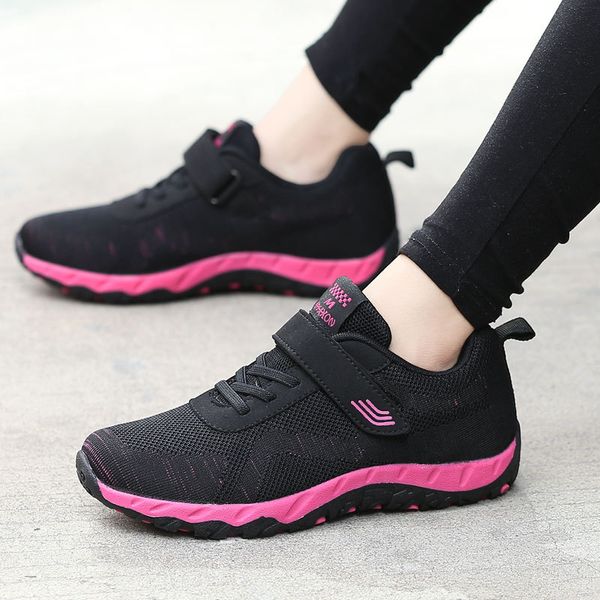 casual shoes for mother 2020 new four seasons fly woven health vigorous massage light and comfortable flat shoes velcro outdoor womens shoes, Black
casual shoes for mother 2020 new four seasons fly woven health vigorous massage light and comfortable flat shoes velcro outdoor womens shoes, Black