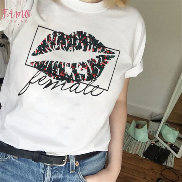 black lip print t shirt women short sleeve o neck loose white tshirt 2019 summer women tee shirt camisetas mujer
black lip print t shirt women short sleeve o neck loose white tshirt 2019 summer women tee shirt camisetas mujer