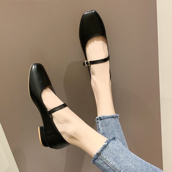 low heel high heels korean students casual single shoe spring fall retro square head womens shoes fashion square heel pumps 2 cm, Black
low heel high heels korean students casual single shoe spring fall retro square head womens shoes fashion square heel pumps 2 cm, Black