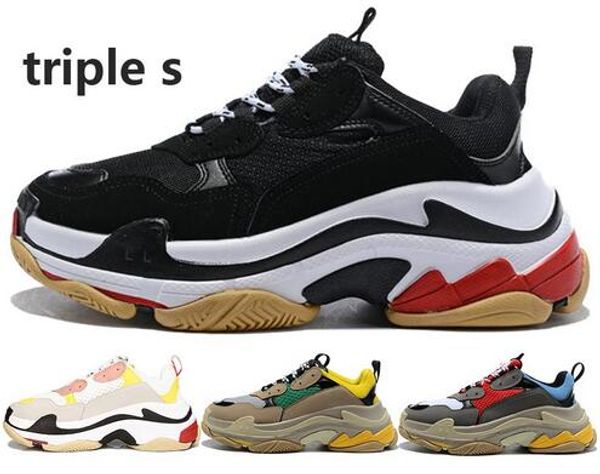 paris 17fw triple-s walking shoe luxury dad shoes chaussures femme triple s 17fw designer sneakers for men women vintage old grandpa trainer, Black 
paris 17fw triple-s walking shoe luxury dad shoes chaussures femme triple s 17fw designer sneakers for men women vintage old grandpa trainer, Black
