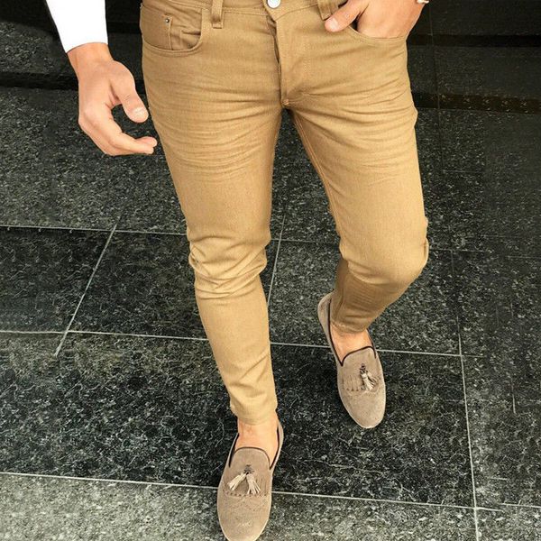 2018 new fashion men slim fit straight leg trousers casual pencil pants solid cotton skinny long pants, Black
2018 new fashion men slim fit straight leg trousers casual pencil pants solid cotton skinny long pants, Black