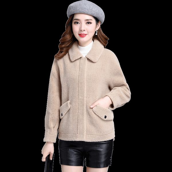 new sheep shearling coat women's short 2019 autumn and winter new granular cashmere lamb coat womens coats winter wool, Black
new sheep shearling coat women's short 2019 autumn and winter new granular cashmere lamb coat womens coats winter wool, Black