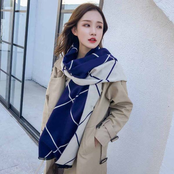 autumn/winter quality cashmere scarf high-end classic brand fashion female scarf with box, Blue;gray
autumn/winter quality cashmere scarf high-end classic brand fashion female scarf with box, Blue;gray