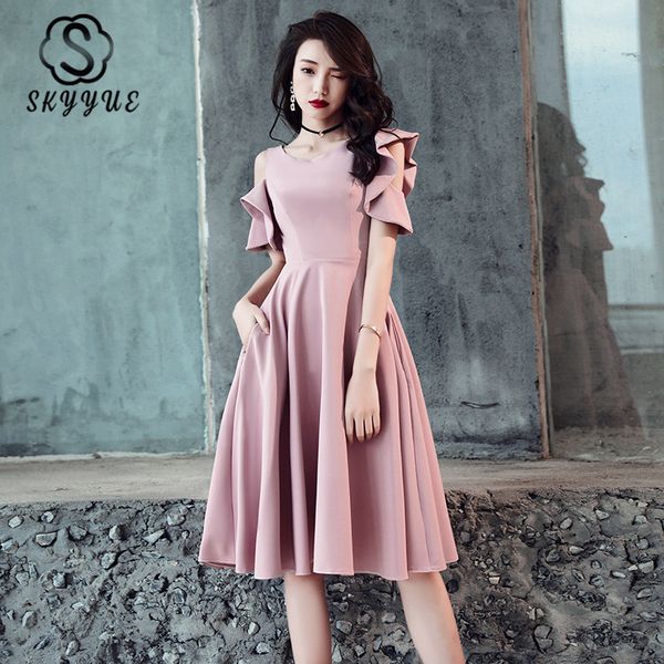 skyyue o-neck formal prom dress fr337 short sleeve banquet dresses for women solid a-line vestidos knee-length elegant gowns, White;black
skyyue o-neck formal prom dress fr337 short sleeve banquet dresses for women solid a-line vestidos knee-length elegant gowns, White;black