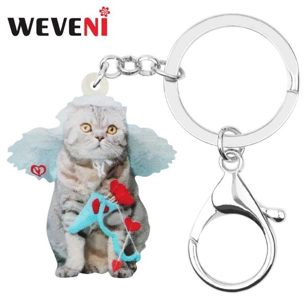 день weveni acrylic валентина scottish fold cat брелоки для животных брелоки для женщин девушки подростка сумка автомобиля кошелек украшения, Silver
день weveni acrylic валентина scottish fold cat брелоки для животных брелоки для женщин девушки подростка сумка автомобиля кошелек украшения, Silver