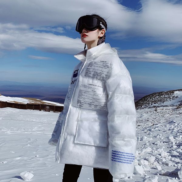 hip hop woman 2019 winter new transparent cotton loose coat thickening street lovers short thick and disorderly jacket pl27, Black
hip hop woman 2019 winter new transparent cotton loose coat thickening street lovers short thick and disorderly jacket pl27, Black