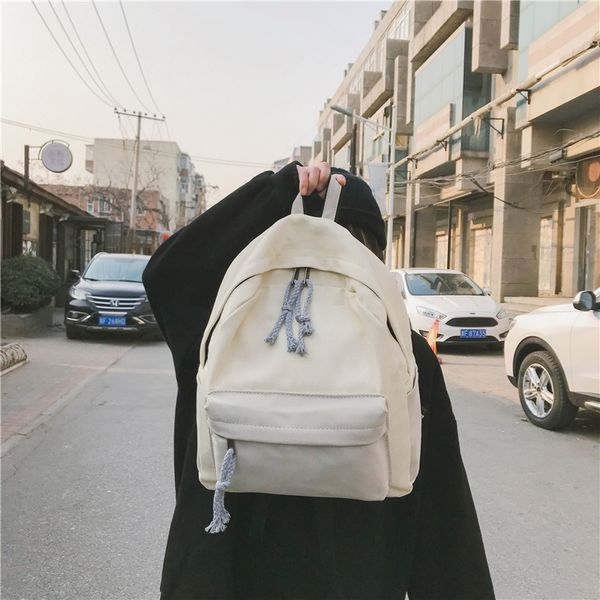 large capacity schoolbag female high school student backpack korean retro simple girl campus style solid color rucksack
large capacity schoolbag female high school student backpack korean retro simple girl campus style solid color rucksack
