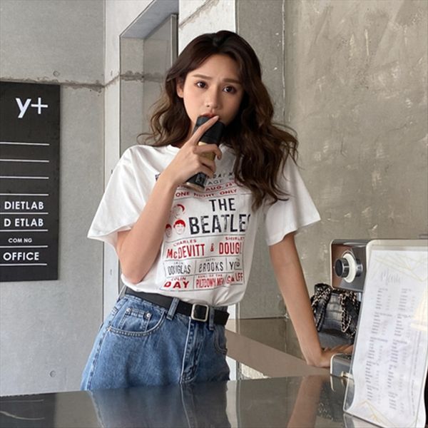 pure cotton sweet letter printed t-shirt women's 2020 loose white round collar short sleeve women's t-shirt
pure cotton sweet letter printed t-shirt women's 2020 loose white round collar short sleeve women's t-shirt