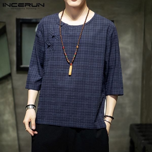 incerun chinese style men plaid shirt half sleeve retro button up streetwear vintage blouse 2020 traditional casual shirts, White;black
incerun chinese style men plaid shirt half sleeve retro button up streetwear vintage blouse 2020 traditional casual shirts, White;black
