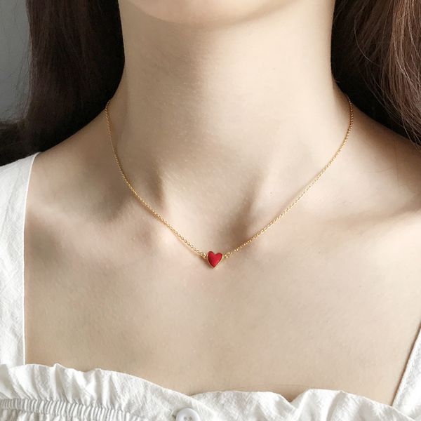 trendy 925 sterling silver red heart pendant necklace double heart gold color choker fashion jewelry valentine's day 2020 gift
trendy 925 sterling silver red heart pendant necklace double heart gold color choker fashion jewelry valentine's day 2020 gift