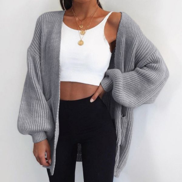 new women knitted sweaters cardigan outer autumn winter solid woolen knittings open stitch casual sweater with pocket 2019, White
new women knitted sweaters cardigan outer autumn winter solid woolen knittings open stitch casual sweater with pocket 2019, White