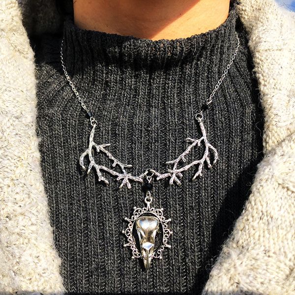 gothic woodpecker oddities raven bird skull pendant necklace mysterious energy antique silver branches necklace women men
gothic woodpecker oddities raven bird skull pendant necklace mysterious energy antique silver branches necklace women men