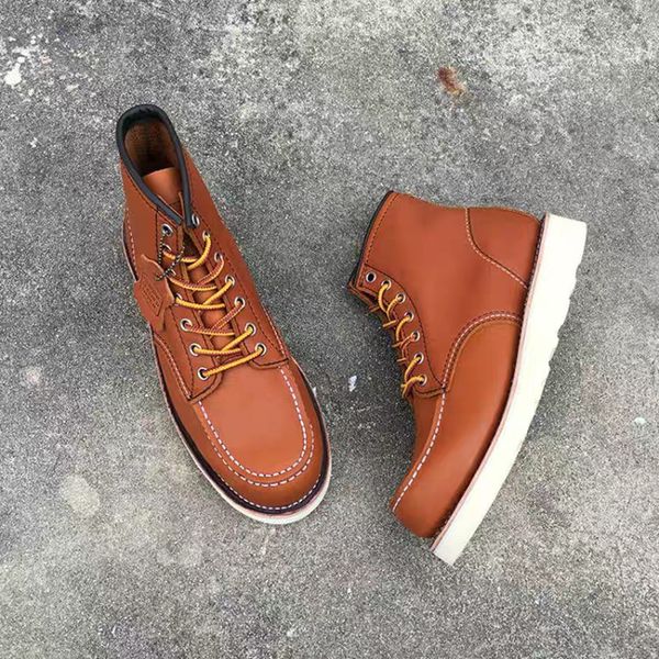 goodyear-welted vintage genuine leather ankle motorcycle boots wings round toe men casual dress work red boots shoes
goodyear-welted vintage genuine leather ankle motorcycle boots wings round toe men casual dress work red boots shoes