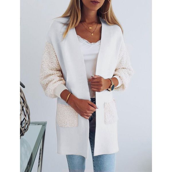 solid fleece patchwork plush women winter coat fashion femme thick warm harajuku korean style outwear with pockets sj4510m, Black;brown
solid fleece patchwork plush women winter coat fashion femme thick warm harajuku korean style outwear with pockets sj4510m, Black;brown