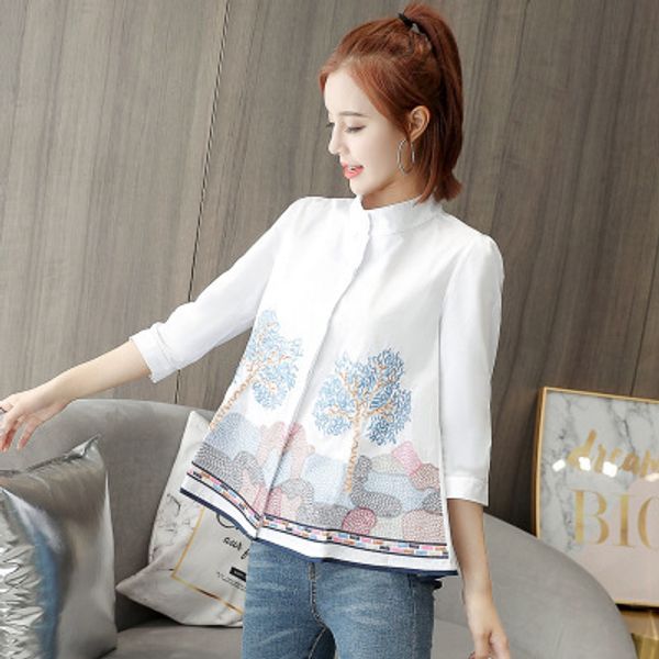 real sfemale shirt new fall 2019 korean wild collar sleeve shirt embroidered blouses wawa shan, White
real sfemale shirt new fall 2019 korean wild collar sleeve shirt embroidered blouses wawa shan, White