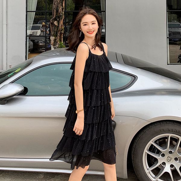 2019 new style nightclub camisole liangsi slimming elegant cake dress 8339gt364, Black;gray
2019 new style nightclub camisole liangsi slimming elegant cake dress 8339gt364, Black;gray