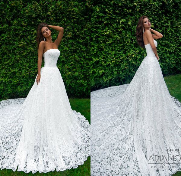 bohemian wedding dresses 2019 lace appliqued a line sweep train boho wedding dress strapless plus size beach robes de mariée, White
bohemian wedding dresses 2019 lace appliqued a line sweep train boho wedding dress strapless plus size beach robes de mariée, White