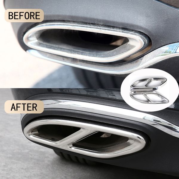2pcs tail throat exhaust pipe muffler tip steel trims for glc c e-class c207 coupe 2014-2017 w212 car accessories
2pcs tail throat exhaust pipe muffler tip steel trims for glc c e-class c207 coupe 2014-2017 w212 car accessories