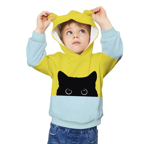 children clothes long sleeve winter spring full teen kids boy 3d print cat ear cartoon animal sweatshirt pullover pocket hoodie, Black
children clothes long sleeve winter spring full teen kids boy 3d print cat ear cartoon animal sweatshirt pullover pocket hoodie, Black