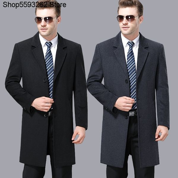 cashmere coat male 2020 medium length suit collar dad pack middle-aged and elderly wool woolen cloth coat, Black
cashmere coat male 2020 medium length suit collar dad pack middle-aged and elderly wool woolen cloth coat, Black
