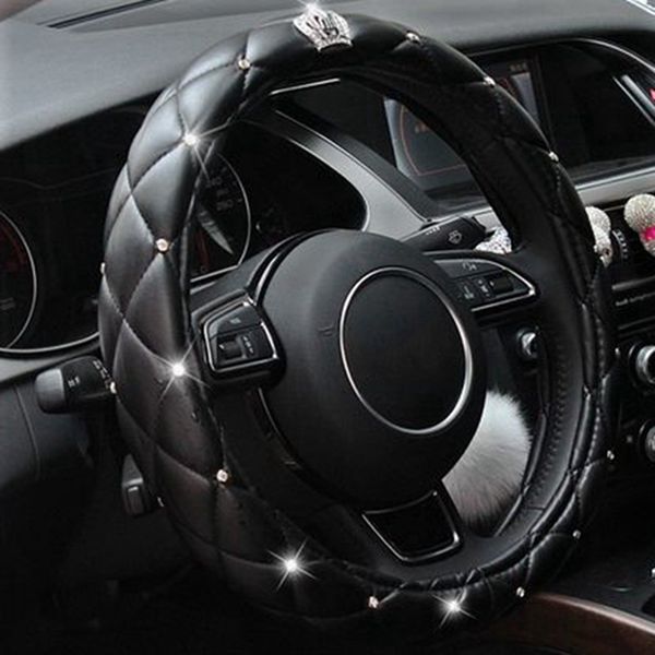 women pu leather car steering wheel covers diamond auto steering-covers cases for lady girls car accessories
women pu leather car steering wheel covers diamond auto steering-covers cases for lady girls car accessories