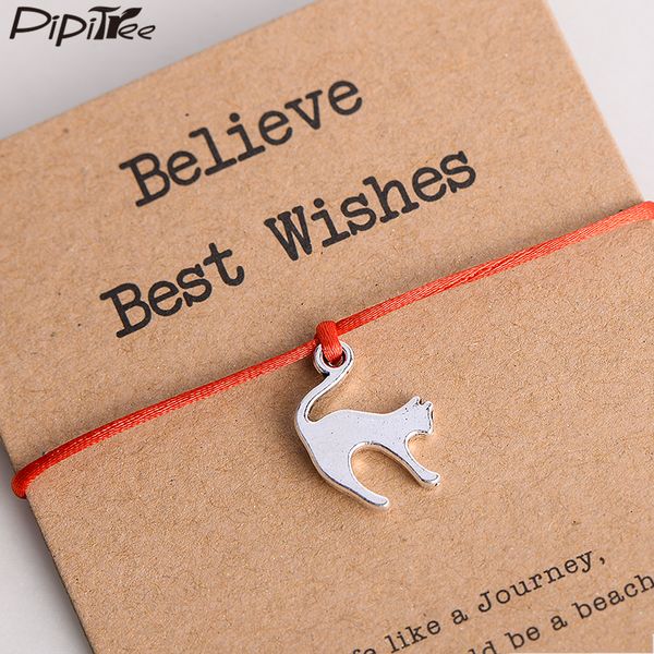 pipitree lovely animal cat charm bracelet for men women kids es handmade bracelets red string jewelry kraft paper card, Golden;silver
pipitree lovely animal cat charm bracelet for men women kids es handmade bracelets red string jewelry kraft paper card, Golden;silver